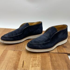 MAGNANNI LODA-USED-Navy Suede  Slip-on boots-Men's Luxury Shoes-SZ 10-$500